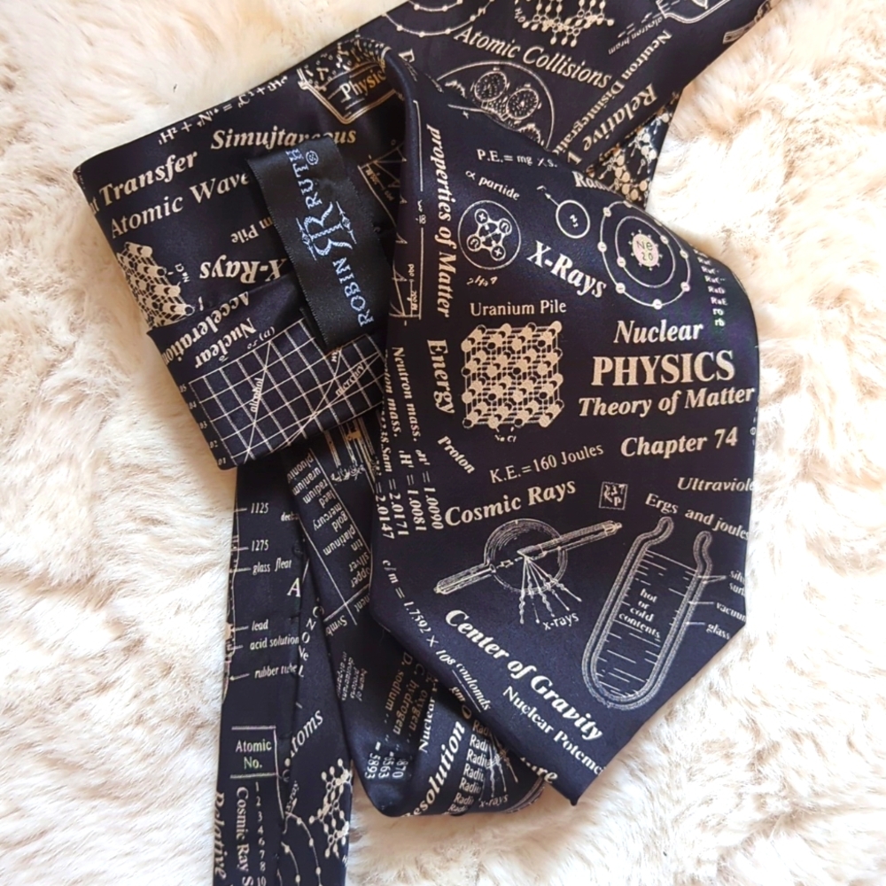Nuclear Physics 100% Silk Neck Tie by Robin Ruth